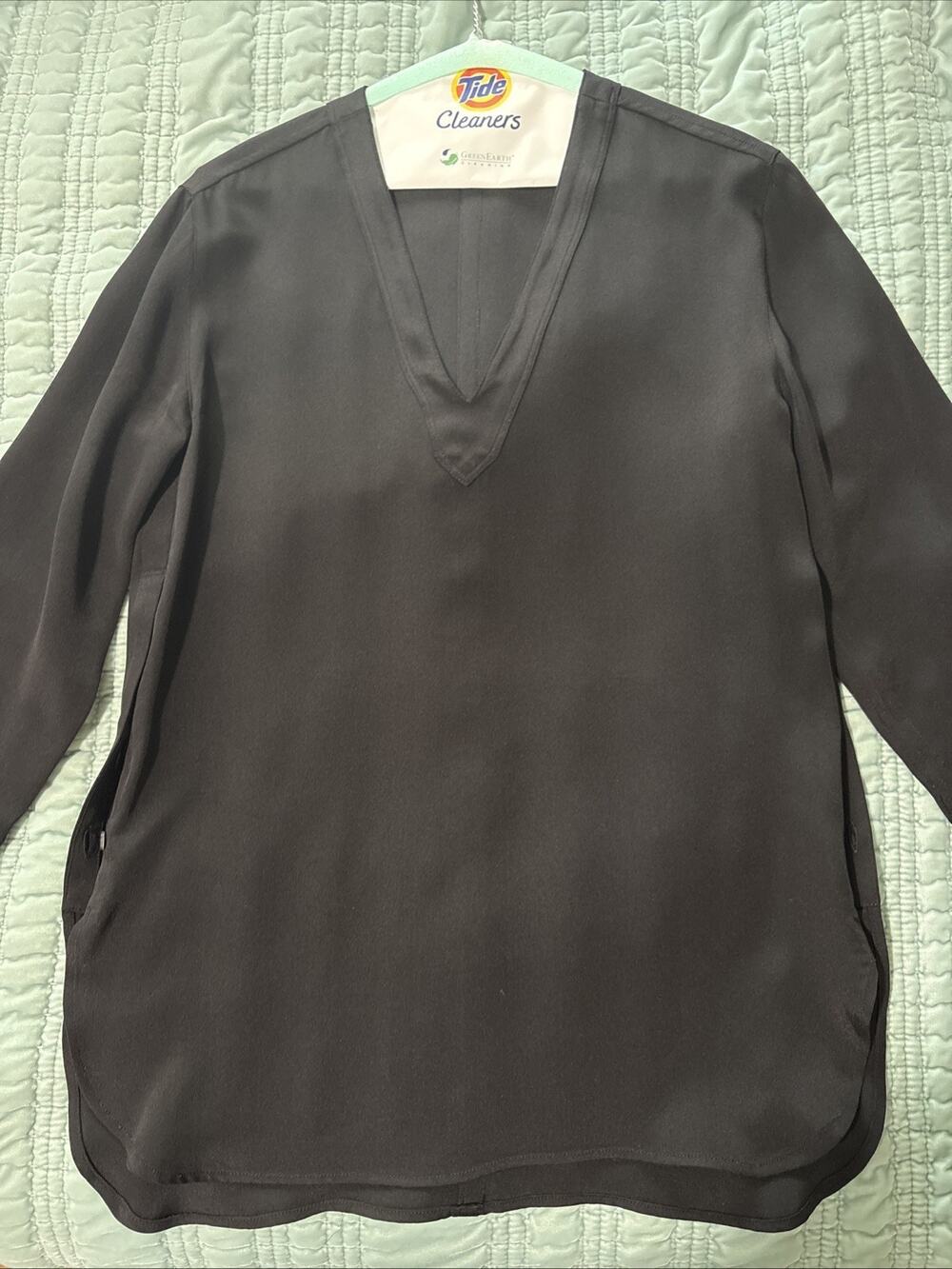 Baldwin XS 100% Silk Tunic Blouse Soft Business, Formal, Party, Dry Cleaned EUC
